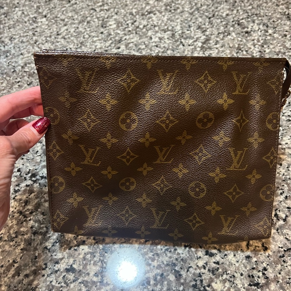 Louis Vuitton Brown cosmetic Bag